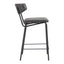 Banco Mostrador para Pub - ZUO CHARON - Varios Colores - Asiento y Respaldo Tapizados en Piel Sintética - 110263 - Zuo - NOGAL BEAT - Banco Comercial