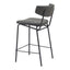 Banco Mostrador para Pub - ZUO CHARON - Varios Colores - Asiento y Respaldo Tapizados en Piel Sintética - 110263 - Zuo - NOGAL BEAT - Banco Comercial