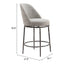 Banco Mostrador para Restaurante - ZUO NORDHAVN - Varios Colores - Asiento y Respaldo Tapizados en Tejido Texturizado - 110274 - Zuo - NOGAL BEAT - Banco Comercial