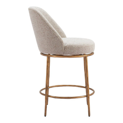 Banco Mostrador para Restaurante - ZUO NORDHAVN - Varios Colores - Asiento y Respaldo Tapizados en Tejido Texturizado - 110272 - Zuo - NOGAL BEAT - Banco Comercial