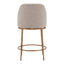 Banco Mostrador para Restaurante - ZUO NORDHAVN - Varios Colores - Asiento y Respaldo Tapizados en Tejido Texturizado - 110272 - Zuo - NOGAL BEAT - Banco Comercial