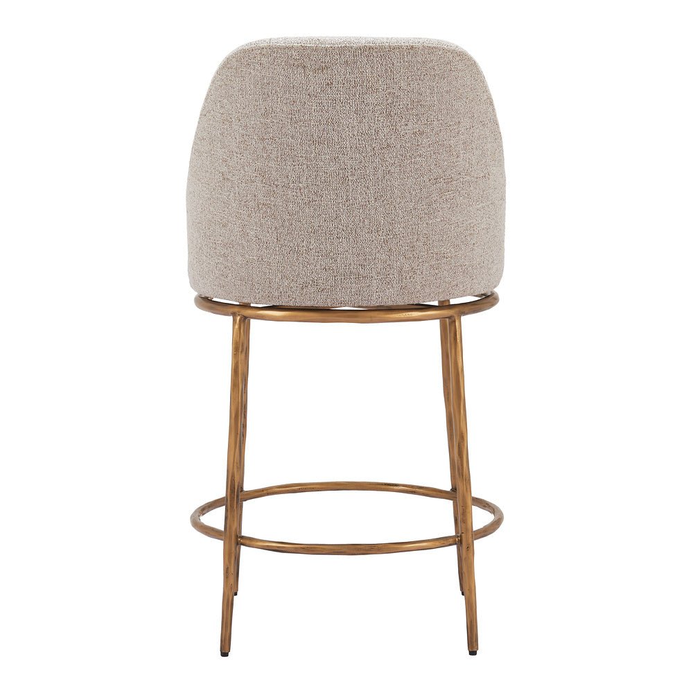 Banco Mostrador para Restaurante - ZUO NORDHAVN - Varios Colores - Asiento y Respaldo Tapizados en Tejido Texturizado - 110272 - Zuo - NOGAL BEAT - Banco Comercial