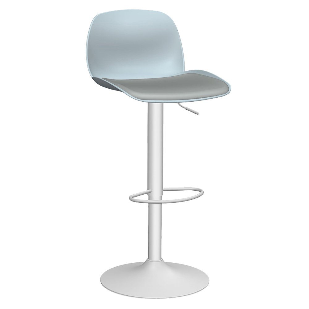 BANCO OFFIHO KOLN OHV-7216P | Banco Moderno Estilo Minimalista | Altura Ajustable | Base Plato | Asiento Soft Revolving Leather | Interior - OHV-7216P - OFFIHO - NOGAL BEAT -