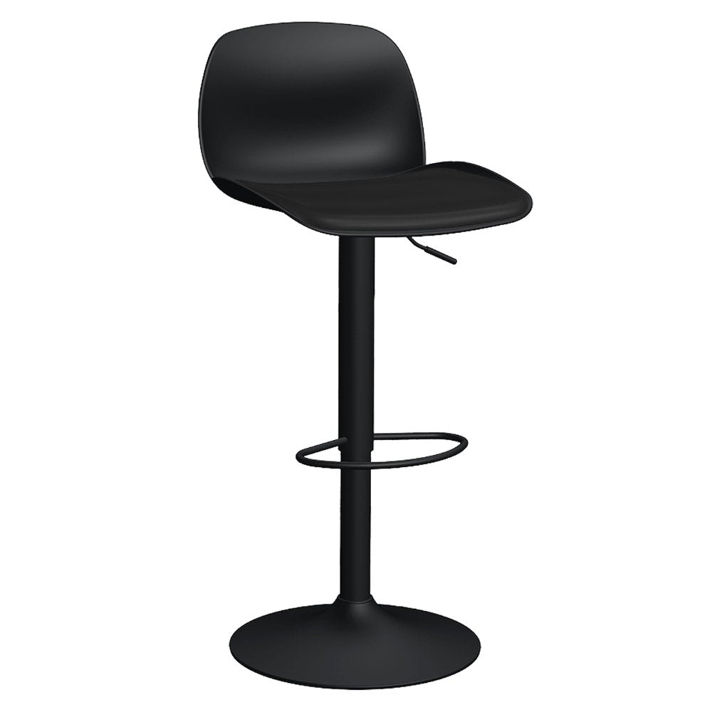 BANCO OFFIHO KOLN OHV-7216P | Banco Moderno Estilo Minimalista | Altura Ajustable | Base Plato | Asiento Soft Revolving Leather | Interior - OHV-7216P - OFFIHO - NOGAL BEAT -