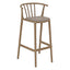 Banco para Barras Asiento Tapizado - RESOL WOODY ALTO - Varios Colores - Tejido Acrílico Tintado en Masa - 07103 - Resol - NOGAL BEAT - Banco Comercial