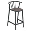 Banco para Barras Asiento Tapizado - RESOL WOODY MEDIO - Varios Colores - Tejido Acrílico Tintado en Masa - 07106 - Resol - NOGAL BEAT - Banco Comercial