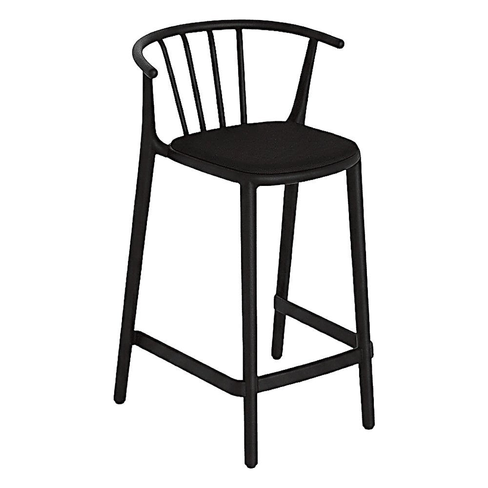 Banco para Barras Asiento Tapizado - RESOL WOODY MEDIO - Varios Colores - Tejido Acrílico Tintado en Masa - 07109 - Resol - NOGAL BEAT - Banco Comercial