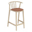 Banco para Barras Asiento Tapizado - RESOL WOODY MEDIO - Varios Colores - Tejido Acrílico Tintado en Masa - 07102 - Resol - NOGAL BEAT - Banco Comercial