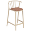 Banco para Barras Asiento Tapizado - RESOL WOODY MEDIO - Varios Colores - Tejido Acrílico Tintado en Masa - 7102 - Resol - NOGAL BEAT - Banco Comercial
