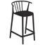 Banco para Barras Asiento Tapizado - RESOL WOODY MEDIO - Varios Colores - Tejido Acrílico Tintado en Masa - 7109 - Resol - NOGAL BEAT - Banco Comercial