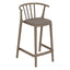 Banco para Barras Asiento Tapizado - RESOL WOODY MEDIO - Varios Colores - Tejido Acrílico Tintado en Masa - 07103 - Resol - NOGAL BEAT - Banco Comercial