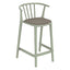 Banco para Barras Asiento Tapizado - RESOL WOODY MEDIO - Varios Colores - Tejido Acrílico Tintado en Masa - 07105 - Resol - NOGAL BEAT - Banco Comercial