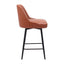 Banco para uso comercial - NOGAL BEAT KEPPEL SWIVEL - Marrón - Tapizado en asiento y respaldo - 109972 - Zuo - NOGAL BEAT - Bancos