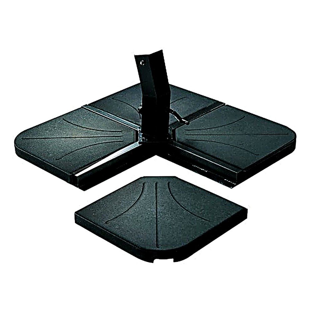 Base Comercial Áreas de Exterior y Terrazas de Parasol - RESOL STONE 25 - Negro - Base en Cruz - 66243 - Resol - NOGAL BEAT - Accesorio