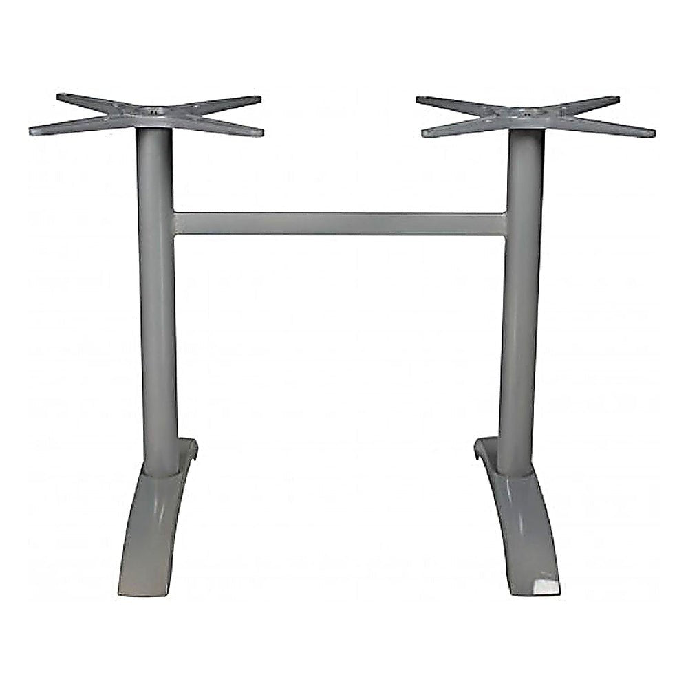 Base Comercial para Mesas 71 cm - RESOL DOBLE - Varios Colores - Tubo Aluminio Anti Giro y 4 Puntos con Reguladores - 66423 - Resol - NOGAL BEAT - Estructura para Mesa
