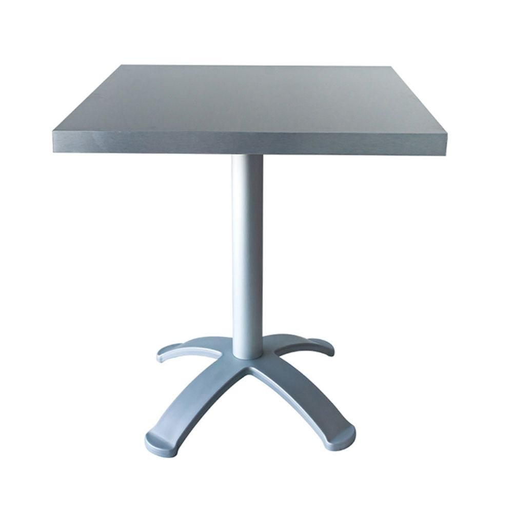 BASE LABENZE H73 160 - 07500 - GRS | Base Restaurante Cafetería Comedor | 73 cm | 4 Puntas | Gris Plata | Acero Galvanizado | Interior + Exterior - 160 - 07500 - GRS - Labenze - NOGAL BEAT -  Ambientada