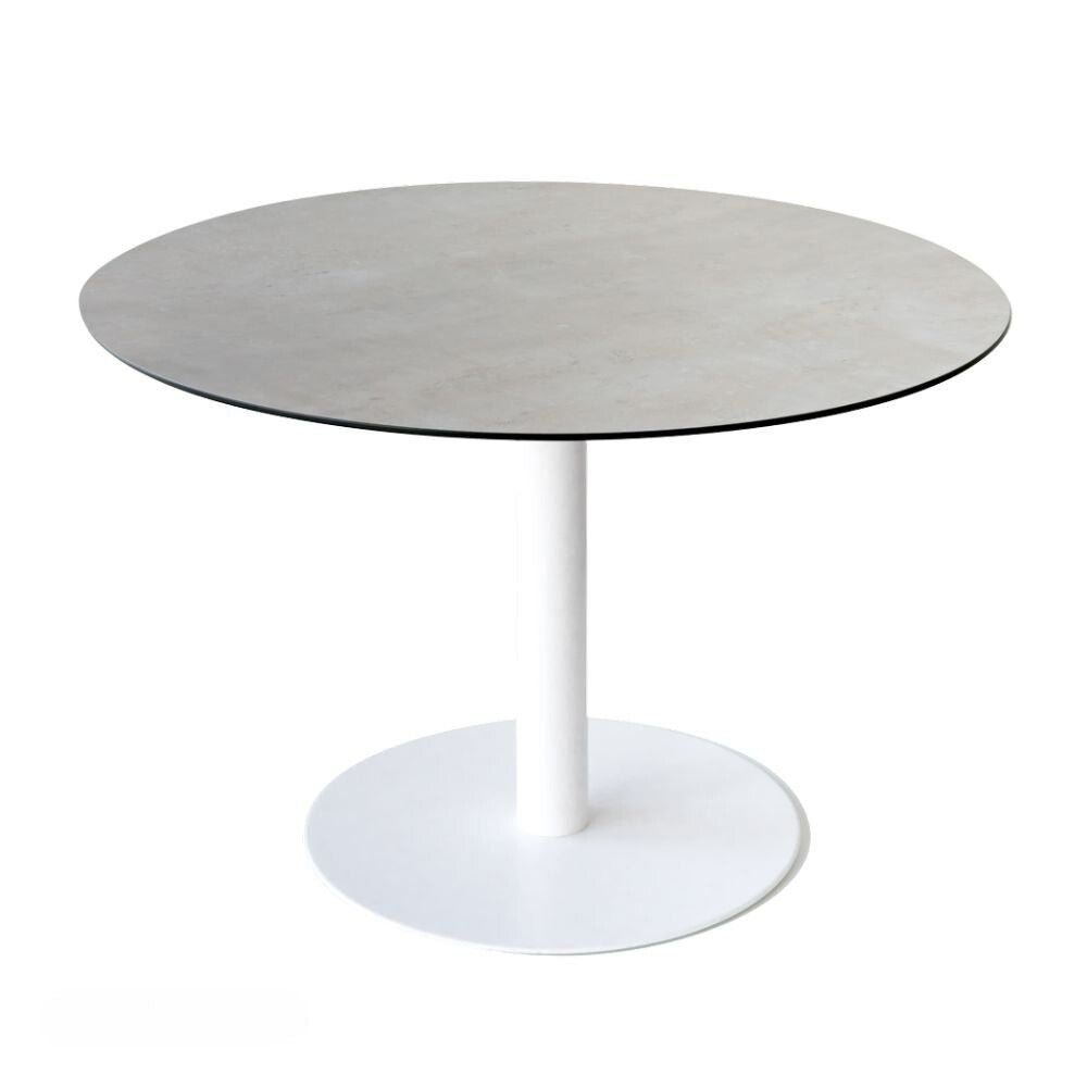 BASE PARA MESA LABENZE R1 160 - 08420 | Base para Mesa Restaurante Bar Plaza | 50 cm | Base Plato | Acero | Interior - 160 - 08420 - BCO - Labenze - NOGAL BEAT - 