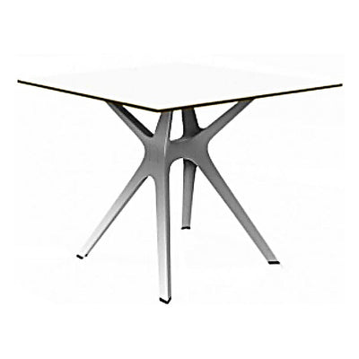 Base y Cubierta Comercial al Aire Libre Cuadrada - RESOL VELA S 80 X 80 HPL - Varios Colores - Tecnología Asistida Gas con Protección UV y Enlazadas - 03073 - Resol - NOGAL BEAT - Mesa de Terraza