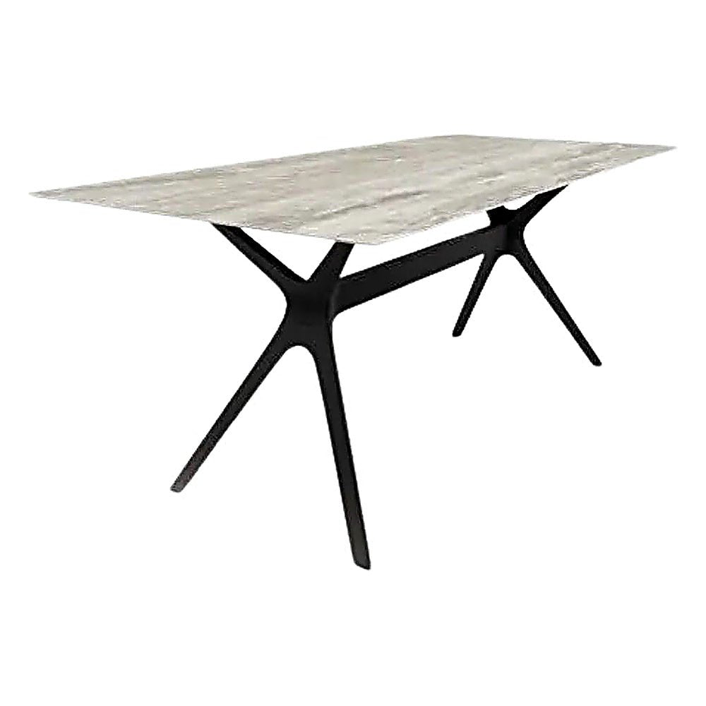 Base y Cubierta Comercial al Aire Libre Rectangular - RESOL VELA L 200 X 90 HPL - Varios Colores - Tecnología Asistida Gas con Protección UV y Enlazadas - 04117 - Resol - NOGAL BEAT - Mesa de Terraza