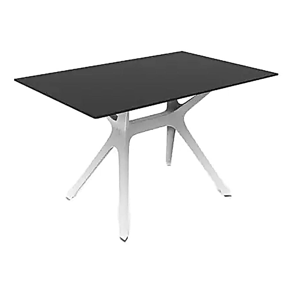 Base y Cubierta Comercial al Aire Libre Rectangular - RESOL VELA M 120 X 80 HPL - Varios Colores - Tecnología Asistida Gas con Protección UV y Enlazadas - 03094 - Resol - NOGAL BEAT - Mesa de Terraza