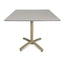 BASE Y CUBIERTA RESOL DROP 70 x 70 HPL | Pie de Mesa con Cubierta HPL para Restaurante | 72 cm | Estructura Aluminio Pintado | Interior + Exterior - 04603 - Resol - NOGAL BEAT - Mesas