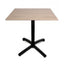 BASE Y CUBIERTA RESOL DROP 70 x 70 HPL | Pie de Mesa con Cubierta HPL para Restaurante | 72 cm | Estructura Aluminio Pintado | Interior + Exterior - 04612 - Resol - NOGAL BEAT - Mesas