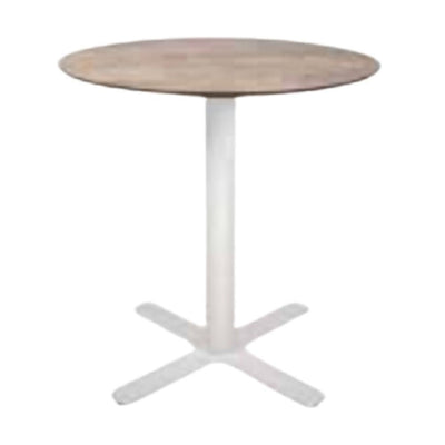 BASE Y CUBIERTA RESOL GOYA 60 DIA DUR | Pie de Mesa con Cubierta DUR para Restaurante | 72 cm | Base Forma de Cruz Acero | Interior - 05677 - Resol - NOGAL BEAT - Mesas