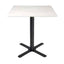 BASE Y CUBIERTA RESOL GOYA 68 X 68 DUR | Pie de Mesa con Cubierta DUR para Restaurante | 72 cm | Base Forma de Cruz Acero | Interior - 05655 - Resol - NOGAL BEAT - Mesas