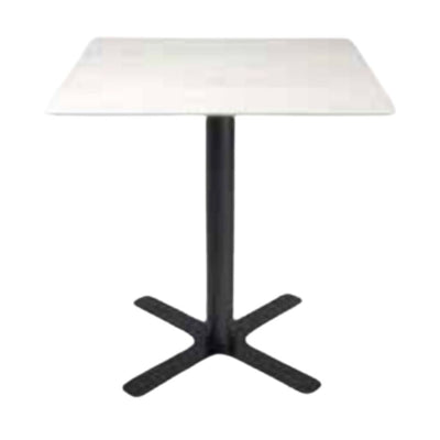 BASE Y CUBIERTA RESOL GOYA 68 X 68 DUR | Pie de Mesa con Cubierta DUR para Restaurante | 72 cm | Base Forma de Cruz Acero | Interior - 05655 - Resol - NOGAL BEAT - Mesas