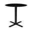 BASE Y CUBIERTA RESOL GOYA 70 DIA HPL | Pie de Mesa con Cubierta HPL para Restaurante | 72 cm | Base Forma de Cruz Acero | Interior - 05427 - Resol - NOGAL BEAT - Mesas