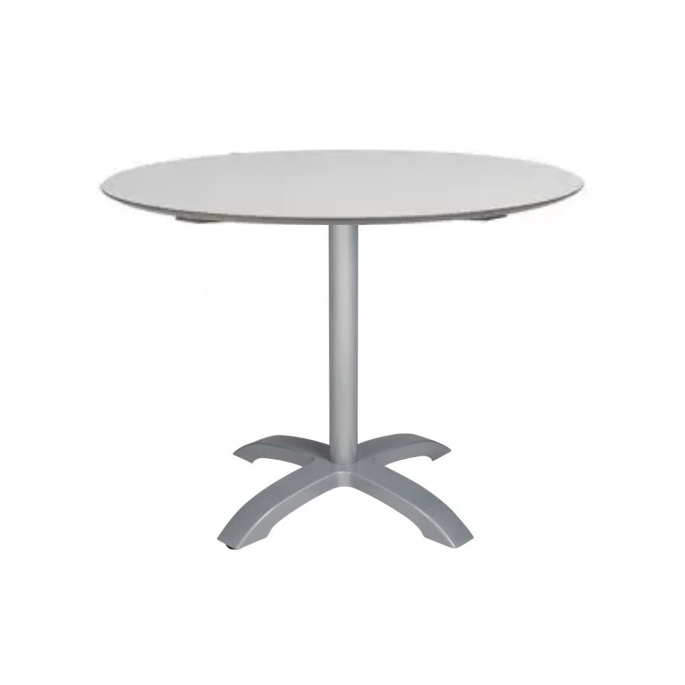 BASE Y CUBIERTA RESOL MAX 60 DIA DUR | Pie de Mesa con Cubierta DUR para Restaurante | 71 cm | Tubo de Aluminio | Interior + Exterior - 05735 - Resol - NOGAL BEAT - Mesas