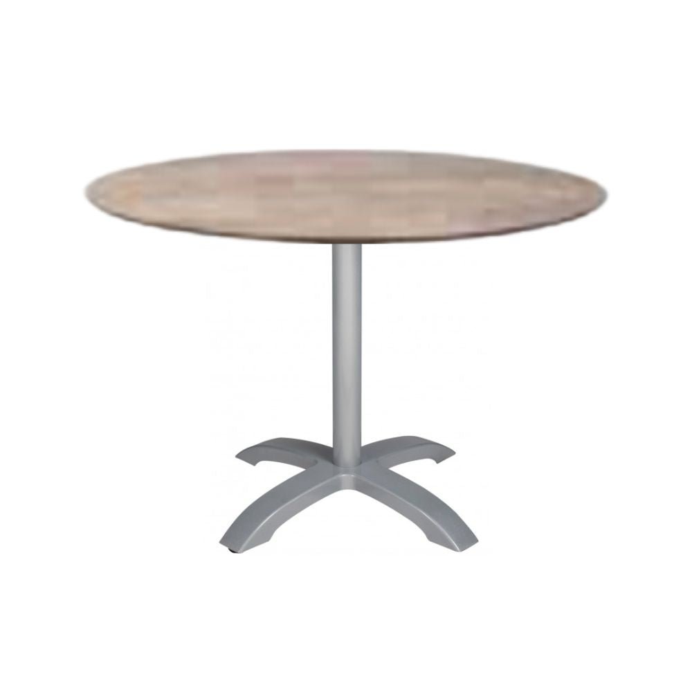 BASE Y CUBIERTA RESOL MAX 60 DIA DUR | Pie de Mesa con Cubierta DUR para Restaurante | 71 cm | Tubo de Aluminio | Interior + Exterior - 05735 - Resol - NOGAL BEAT - Mesas