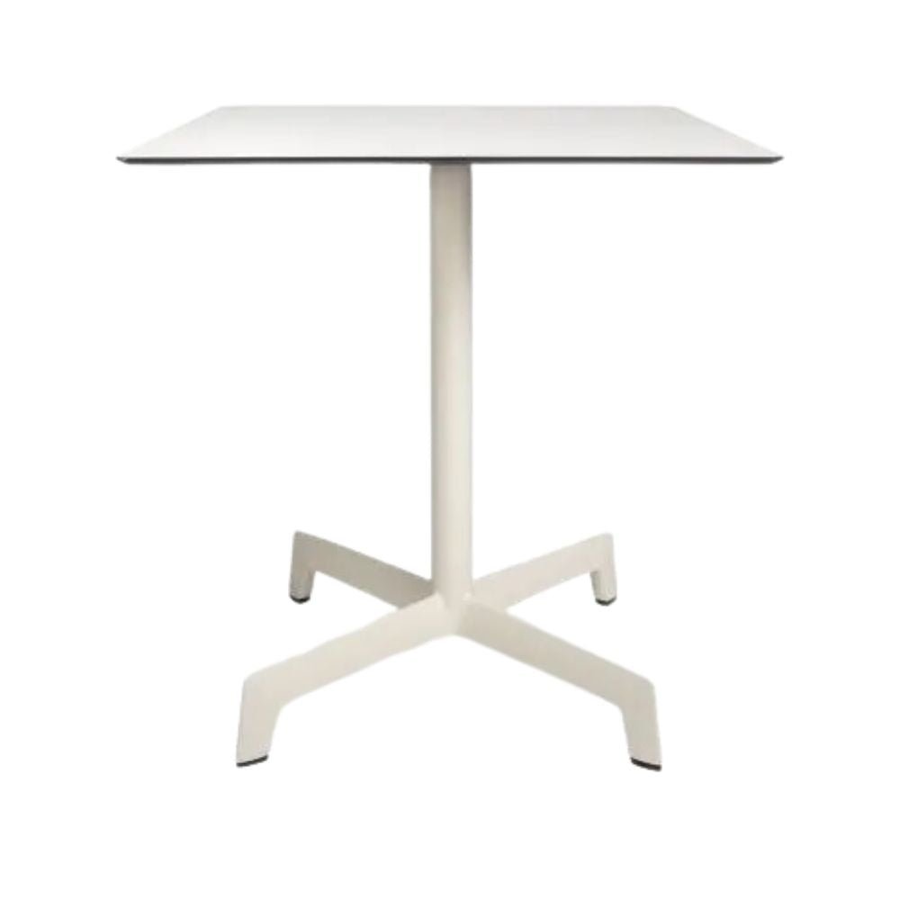 BASE Y CUBIERTA RESOL SPUTNIK 70 X 70 WE | Pie de Mesa con Cubierta WE para Restaurante | 71.5 cm | Aluminio Anodizado | Protección Rayos UV | Interior + Exterior - 02184 - Resol - NOGAL BEAT - mesa