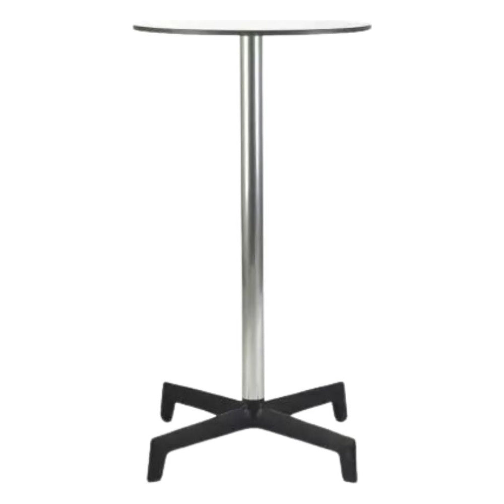 Base Comercial para Mesa Periquera Circular - RESOL SPUTNIK HIGH 60 DIA - Varios Colores - Contrapeso Hierro con Tubo Aluminio y Protección UV
