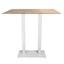 BASE Y CUBIERTA RESOL TAPIES DOBLE ALTA 120 X 80 HPL | Pie de Mesa con Cubierta HPL para Restaurante | 110 cm | Hierro Fundido | Interior - 05414 - Resol - NOGAL BEAT - Mesas