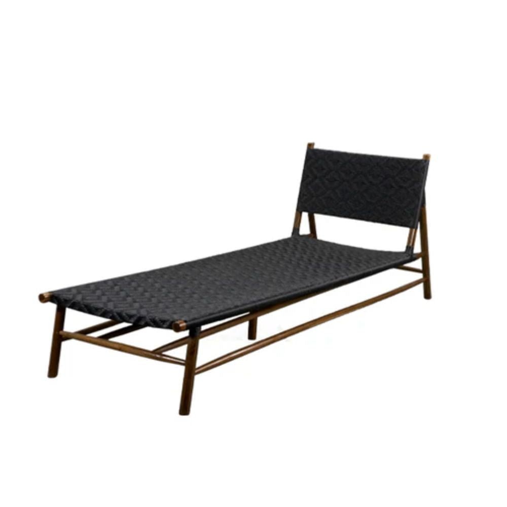 CAMASTRO NOGAL BEAT ELÍAS 78CM X 70CM x 139CM | Camastro Ocasional para Zona de Descanso Terraza | Estructura Teca y Polyrattan | Exterior Techado - ELÍAS 78cm x 70cm x 139cm - CAMCO - NOGAL BEAT - camastro