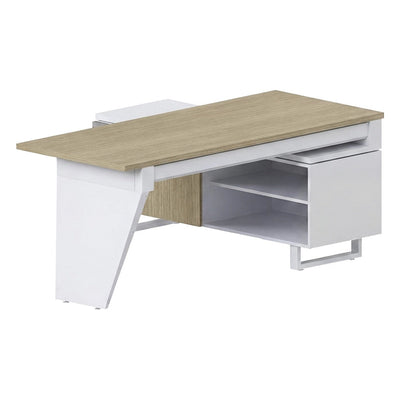 Conjunto Operativo para Área de Trabajo - GEBESA G-CONNECT - Pata Delta - Frente 150 cm - Izquierda - GBG141LBP - GEBESA - NOGAL BEAT - Escritorio de Oficina
