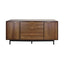 CREDENZA NOGAL BEAT CRED0903743 PORTOFINO | Credenza Ocasional para Sala Comedor | Melamina | Estructura Metálica | Interior - CRED0903743 - Mundo In - NOGAL BEAT - Credenza