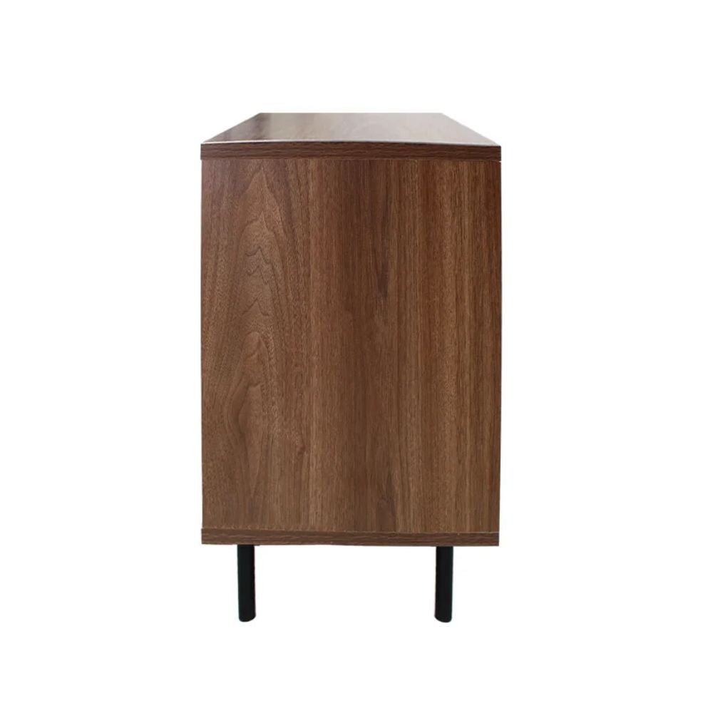 CREDENZA NOGAL BEAT CRED0903743 PORTOFINO | Credenza Ocasional para Sala Comedor | Melamina | Estructura Metálica | Interior - CRED0903743 - Mundo In - NOGAL BEAT - Credenza