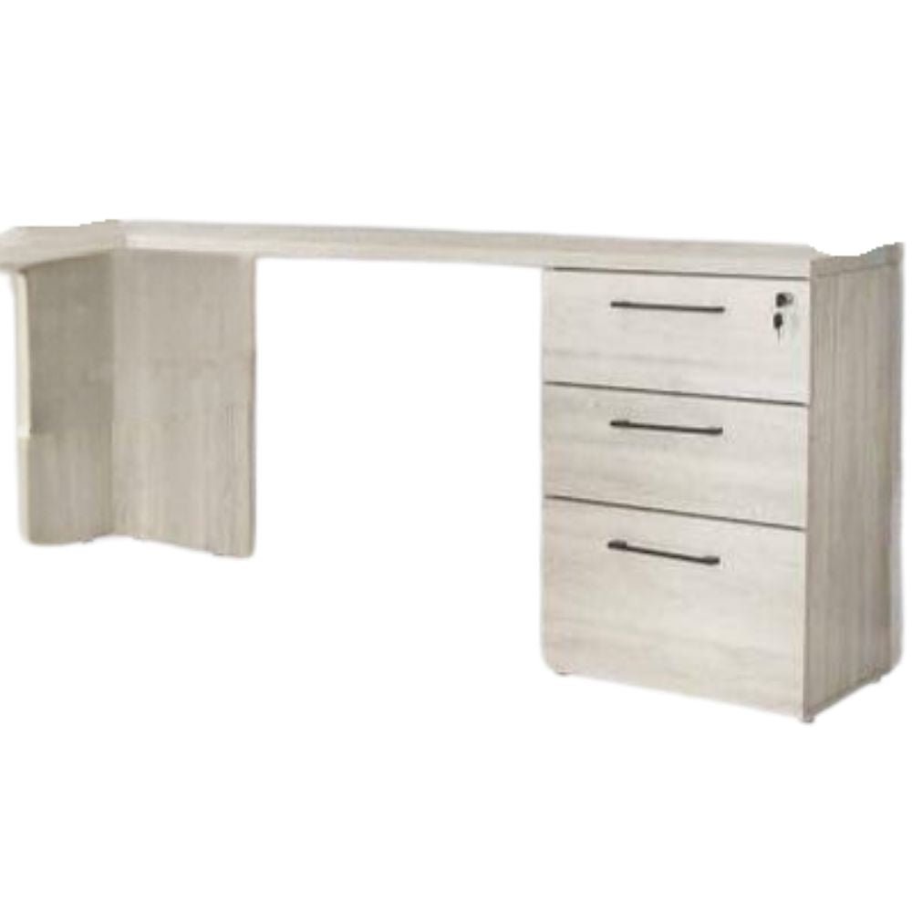 CREDENZA NOGAL BEAT KOV - U 160 | Credenza para Escritorio Ejecutivo de Oficina | 2 Cajones | Melamina | Interior - KoV - U 1.60 x .40 x .75 - ALBAR - NOGAL BEAT - Credenza