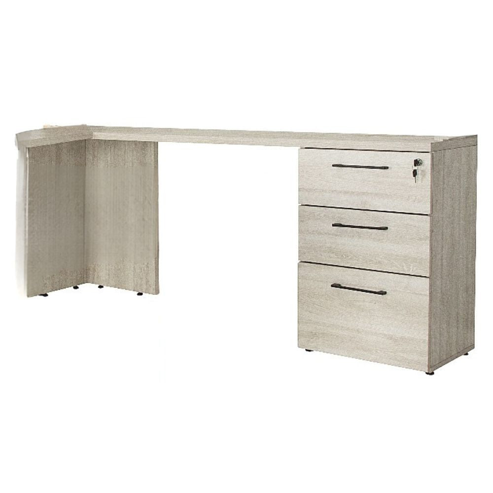 CREDENZA NOGAL BEAT STOL - U 160 | Credenza para Escritorio Ejecutivo de oficina | 2 Cajones | Melamina | Interior - Stol - U 1.60 x .40 x .75 - ALBAR - NOGAL BEAT - Credenza