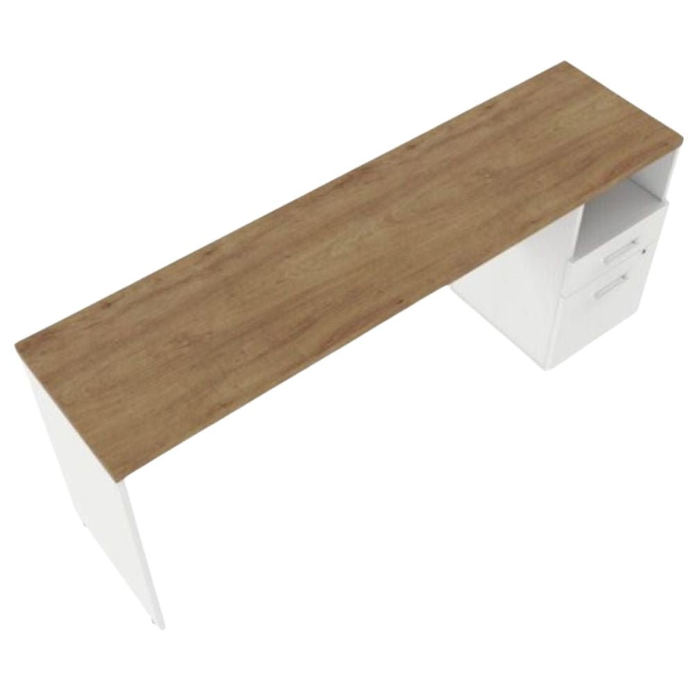 CREDENZA OFIK TRIZZA 606 | Credenza 236 | Estructura Acero | Regatón Nivelador | Melamina | Tapones Protectores | Interior - 606 - OFIK - NOGAL BEAT - Credenza