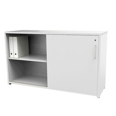 Credenza para Biblioteca - OFIK NOVA 730 - Cubierta en Melamina y Estructura en Acero - 730 - Ofik - NOGAL BEAT - Credenza
