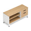 Credenza para Oficina Baja - VERSA LEVA - Altura 57 cm - Entrepaño Metálico Troquelado Link - VP-804D LEVA - VERSA - NOGAL BEAT - Credenza