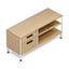Credenza para Oficina Baja - VERSA LEVA - Altura 57 cm - Entrepaño Metálico Troquelado Link - VP-804I LEVA - VERSA - NOGAL BEAT - Credenza