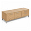 Credenza para Oficina Baja - VERSA READY - Varios Colores - Altura 57 cm - 2 Puertas Metálicas Estampado Plug con Cerradura - RE-814D - VERSA - NOGAL BEAT - Credenza