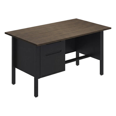 Escritorio 2 Gavetas para Área Administrativa - GEBESA NOVA - Frente 150 cm - Mano Derecha - GAN210150R - GEBESA - NOGAL BEAT - Escritorio de Oficina