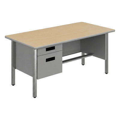 Escritorio 2 Gavetas para Oficina Ejecutiva - GEBESA CONCORD - Frente 180 cm - Mano Izquierda - GAO210180L - GEBESA - NOGAL BEAT - Escritorio de Oficina
