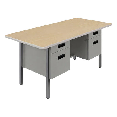 Escritorio 4 Gavetas con Jaladera para Área Administrativa - GEBESA CONCORD - Frente 150 cm - GAO220150 - GEBESA - NOGAL BEAT - Escritorio de Oficina