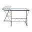 ESCRITORIO KINGSTRONG JM - 909G CRISTAL TEMPLADO ESCR0360124 | Escritorio Uso de Oficina Tipo Secretarial | Base Estructura Metalica | Vidrio Templado en "L" | Interior - ESCR0360124 - Mundo In - NOGAL BEAT - Escritorio